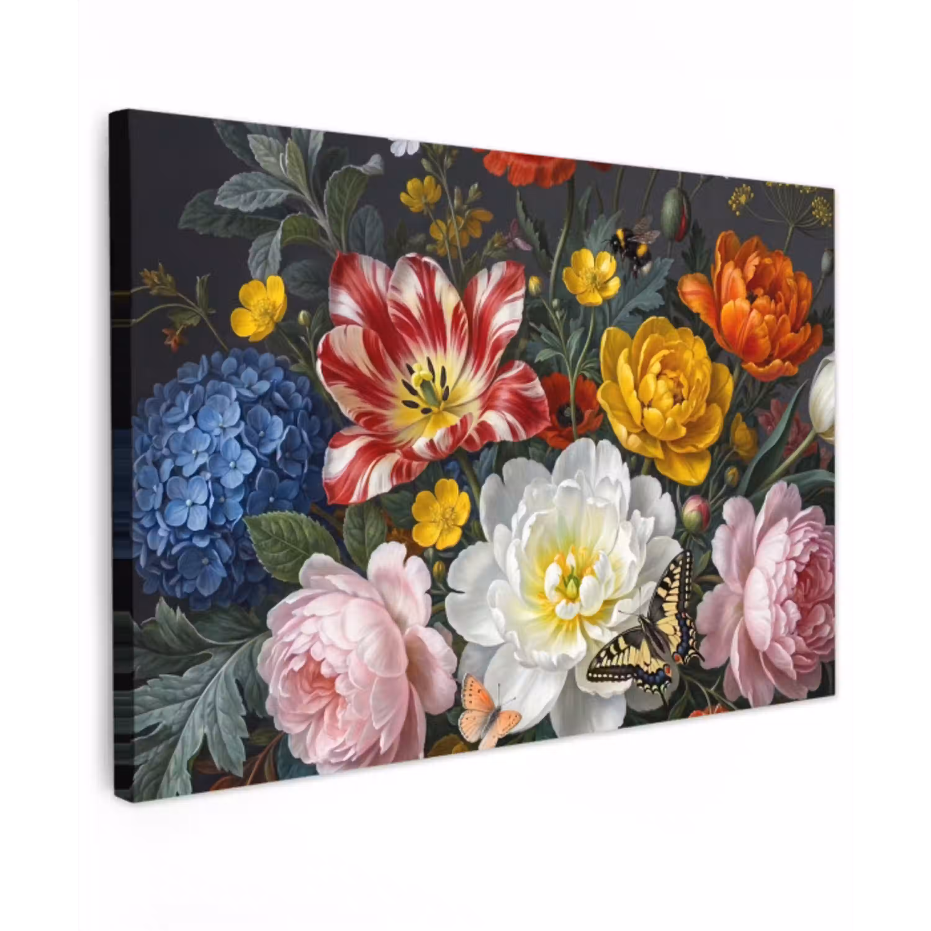 Bloemen - Boeket - Klassiek - Kleurrijk - Natuur canvas 2cm klein -z3d