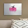 Catch flights not feelings - Vliegtuig - Roze canvas 2cm klein -sfeer3