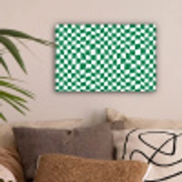 Schaakbord - Golvend - Groen canvas 2cm klein 34 -sfeer1