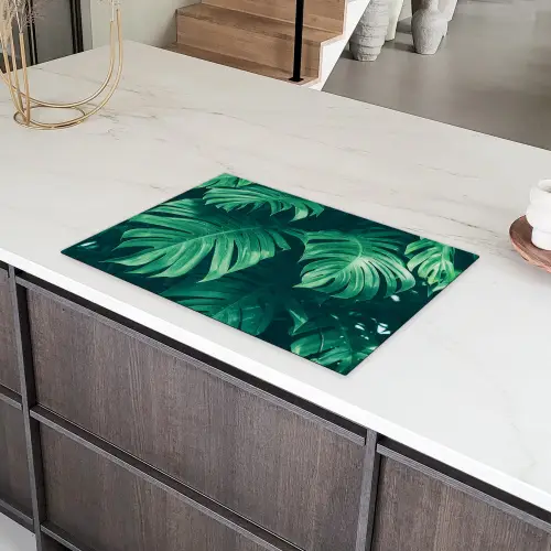 Monstera - Bladeren - Planten - Jungle - Natuur Inductie beschermer vinyl 3mm klein -sfeer8