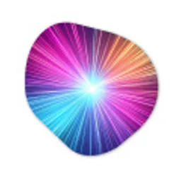 Abstract - Light - Burst - Modern - Colorful Wandcirkel Organisch Aluminium middel -3d