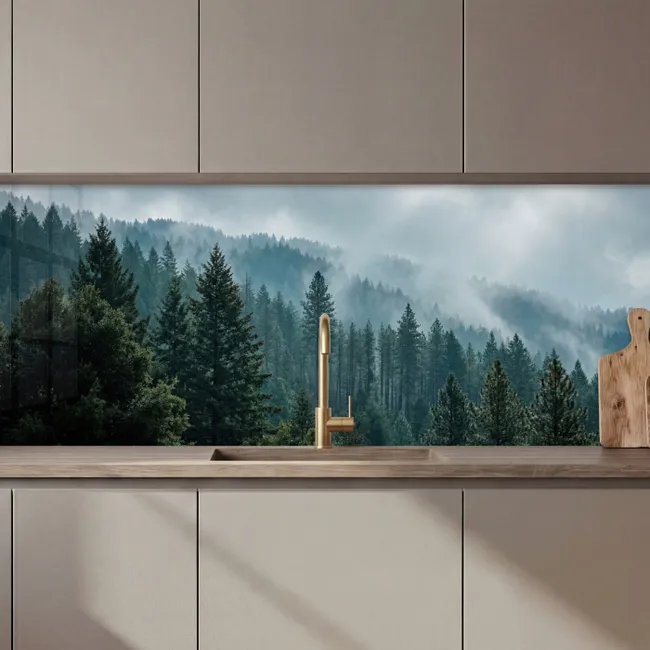 Küchenrückwand - Naaldwoud - Bergen - Nebel