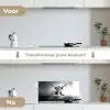 Schotse Hooglander - Spaghetti - Dieren - Zwart wit keuken achterwand spatscherm klein -voor_na_NL