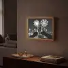 Vuurwerk - Proosten - Skyline - Champagne Light Box met batterij (Wandlamp) middel -sfeer1