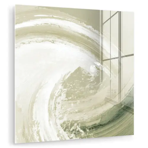 Abstract - Penseelstreken - Golven - Groen plexiglas 5mm klein -zzzproduct_nieuw