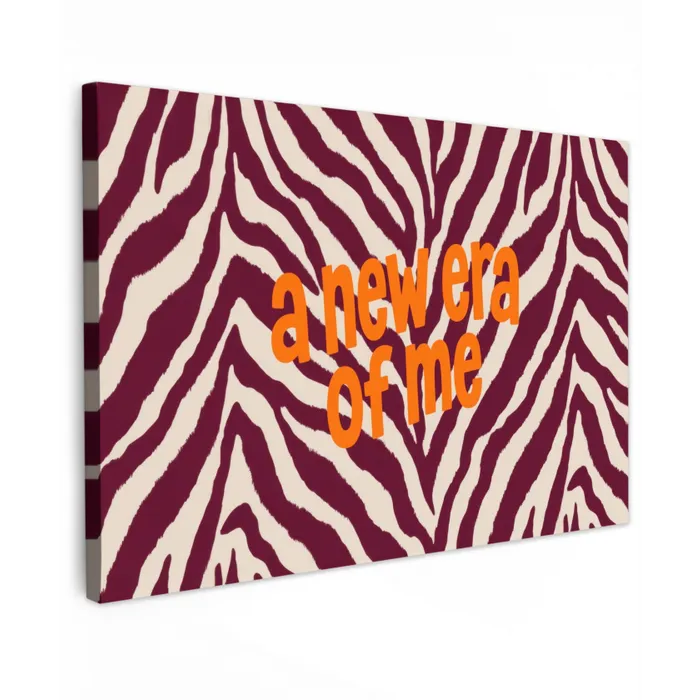 New era - Bordeaux - Zebraprint Tuinposter op houten frame 2 cm dik klein -3d