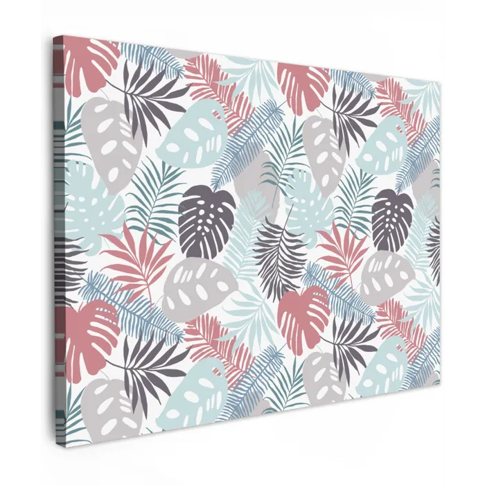 Inductie beschermer - Bladeren - Pastel - Jungle - Afdekplaat voor kookplaat canvas 2cm klein -z3d