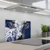 Koe - Delfts - Blauw - Artistiek keuken achterwand spatscherm klein -3d_schuin
