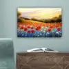 Klaproos - Bloemenveld - Kleurrijk canvas 2cm klein -sfeer4