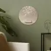 Bloesems - Wit - Boot - Minimalistisch Akoestische PET Vilt - Rond klein -sfeer2