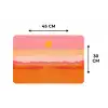 Zon - Abstract - Landschap - Oranje Placemat vinyl groot -specs