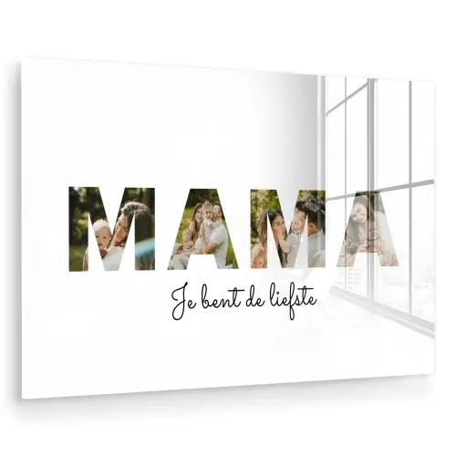 Mama - Lettercollage plexiglas 5mm klein -zzzproduct_nieuw