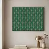 Patroon - Groen - Goud - Symmetrisch Textielframe zwart klein 947 -sfeer2