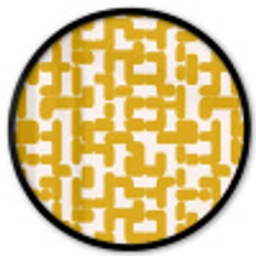 Geel - Beige - Patroon Fotolijst rond zonder passe partout klein 856 -3d
