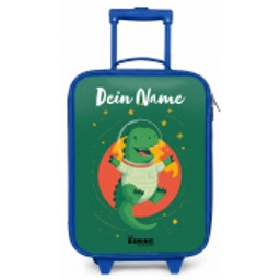 Dino - Planeet - Sterren - Groen Kinderkoffer - Blauw klein -zz3dotto