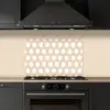 Wit - Patroon - Symmetrisch - Modern keuken achterwand spatscherm klein 900 -sfeer1