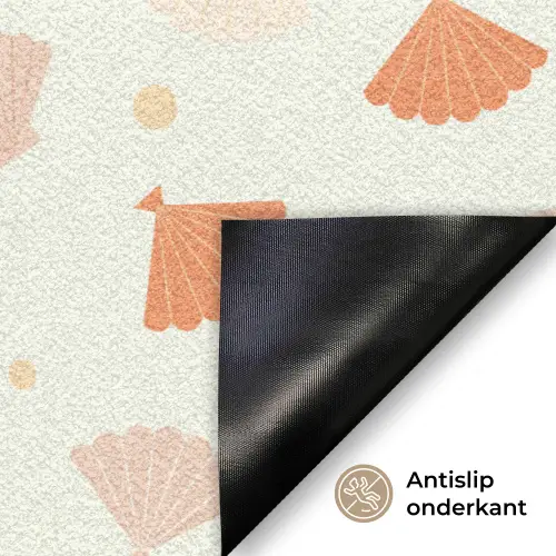Zee - Dieren - Schelpen - Sinaasappel Deurmat klein 898 -antislip_NL