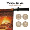 Winter - Kerst - Huis - Openhaard Wandkleed katoen klein -sfeer2
