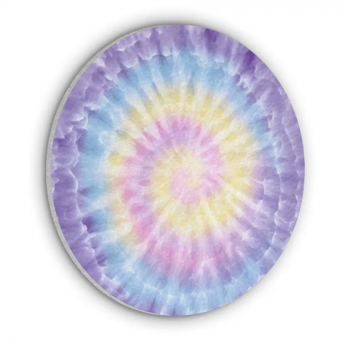Spiraal - Tie dye - Pasteltinten Akoestische PET Vilt - Rond klein -3d