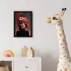 Vrouw - Donuts - Kleurrijk fotolijst zwart zonder passe partout klein -usfeer4_kinderkamer
