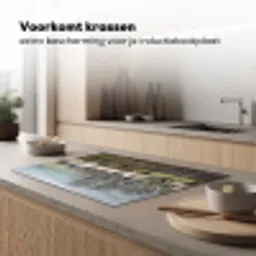Schapen - Rij - Weide - Dieren - Platteland Inductie beschermer vinyl 3mm klein -sfeer1
