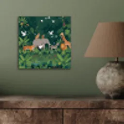 Tropisch - Jungle -  Groen aluminium wit klein -sfeer2