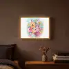 Bloemen - Kleuren - Boeket - Natuur Light Box met batterij (Wandlamp) middel -sfeer4
