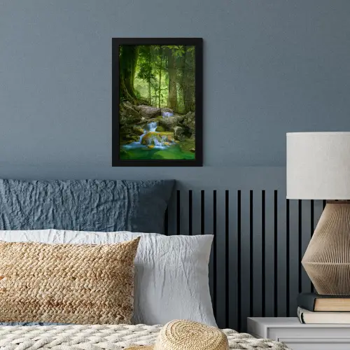 Jungle - Stenen - Water - Natuur - Planten fotolijst zwart zonder passe partout klein -sfeer3