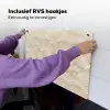 Bogen - Patroon - Beige Inductie beschemer met haakjes klein 777 -ky-ophangen-nl