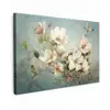 Vintage - Bloemen - Wit - Takken Natuur canvas 2cm klein -z3d