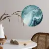 Edelstenen - Blauw - Natuur - Marmer - Abstract Wandcirkel behangsticker klein -sfeer3