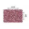 Zebra - Motief - Bordeaux - Rood Placemat vinyl groot 368 -specs