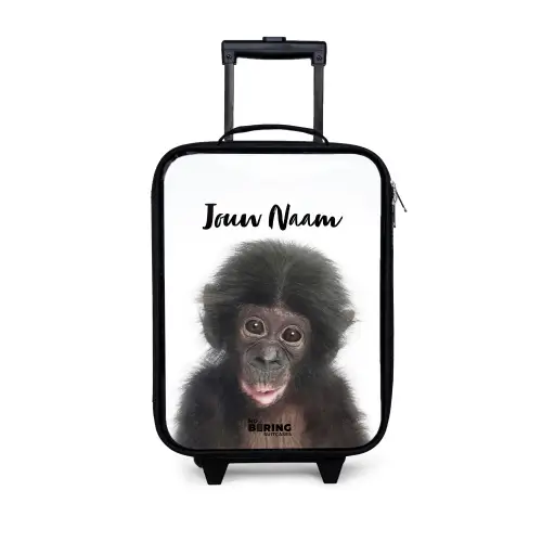 Charlie Chimp Kinderkoffer - Zwart klein -3d