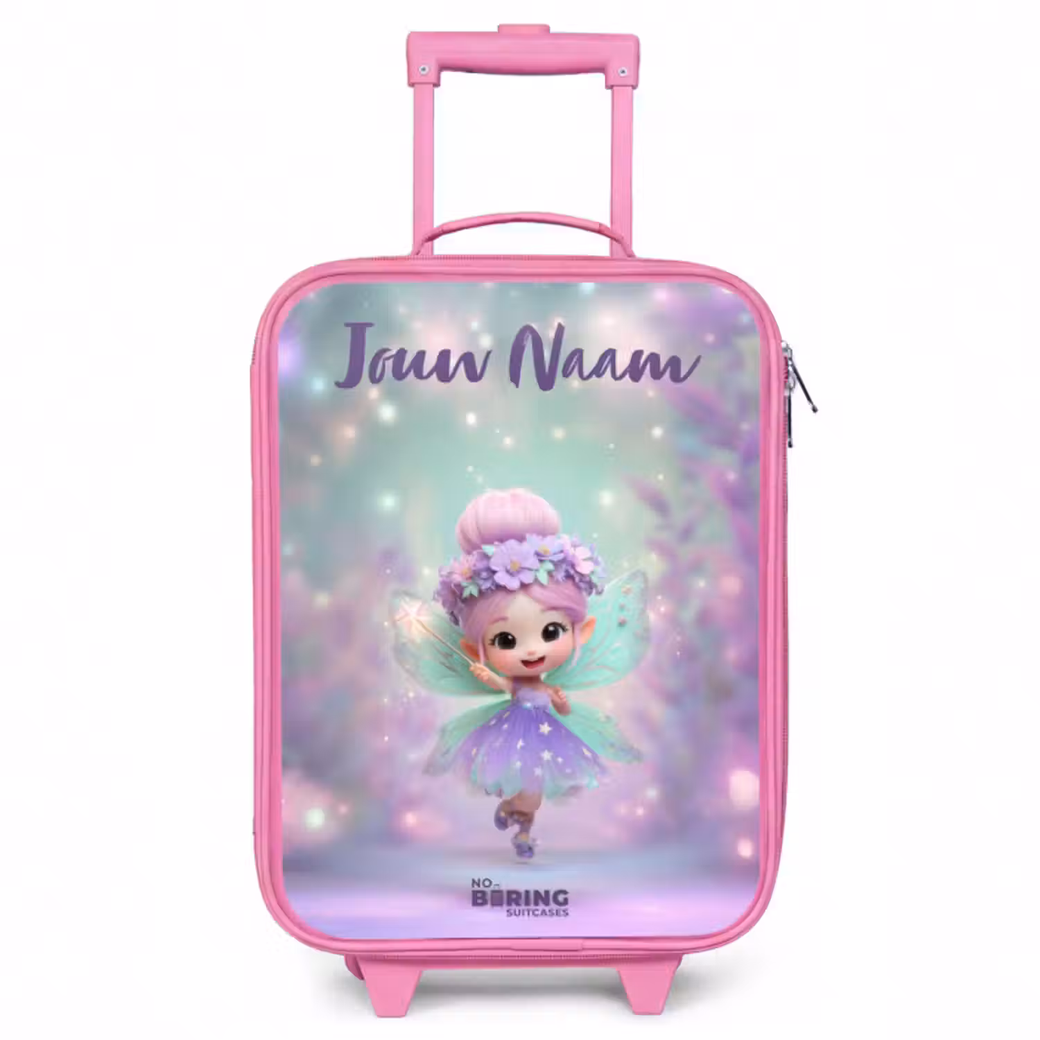 Kinderkoffer met naam - Roze - Elf - Tover - Magisch