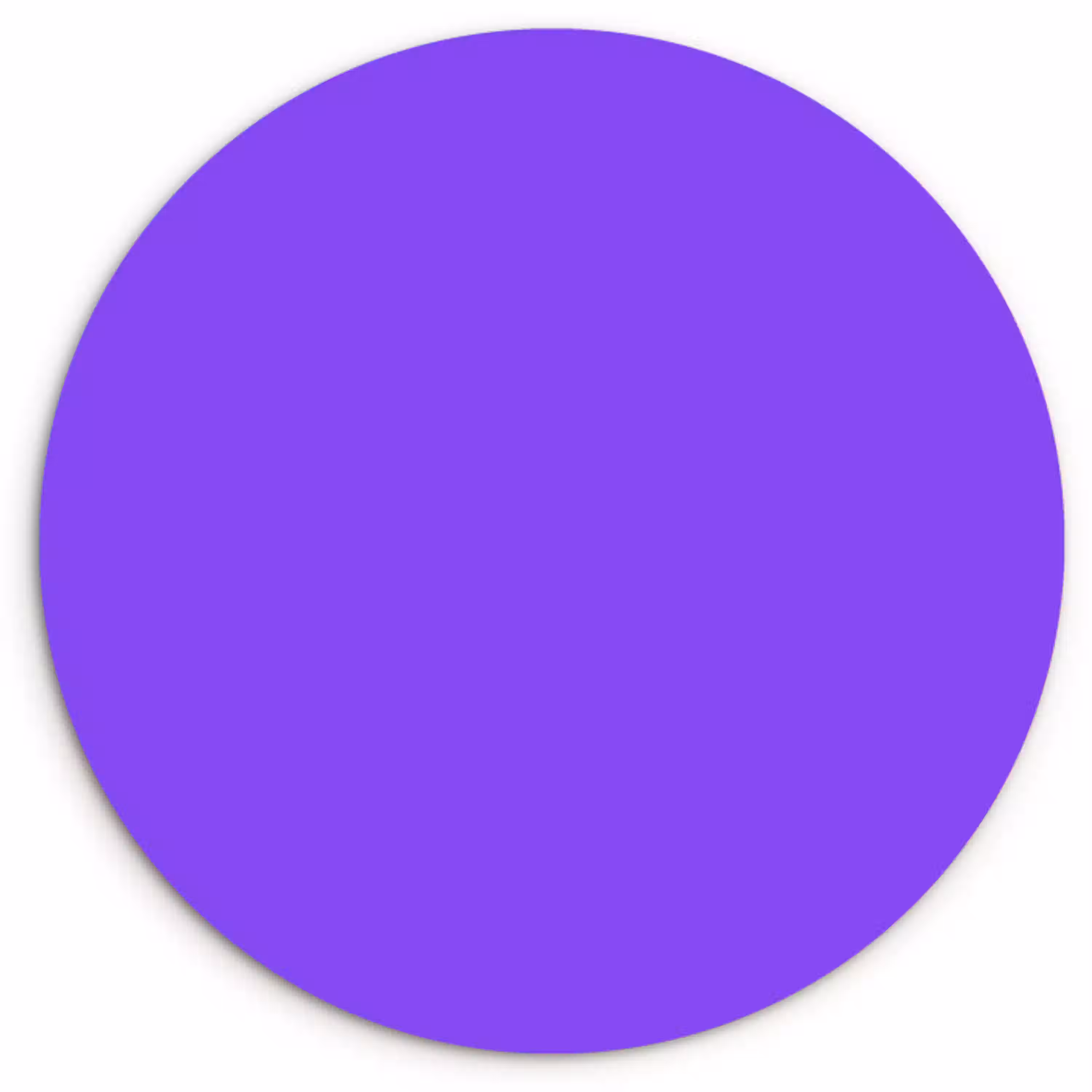 Vivid - Violet - Paars Wandcirkel kunststof plaat 5mm dik klein 188 -3d