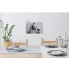 Vrouw - Masker - Wijn - Sigaret Muursticker klein -eettafel