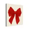 Strik - Symmetrisch - Rood - Lint aluminium wit klein -3d