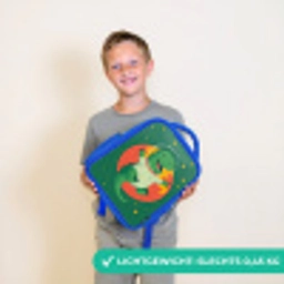 Dino - Groen - Planeet Kinderrugzak - Blauw middel -sfeer1_NL