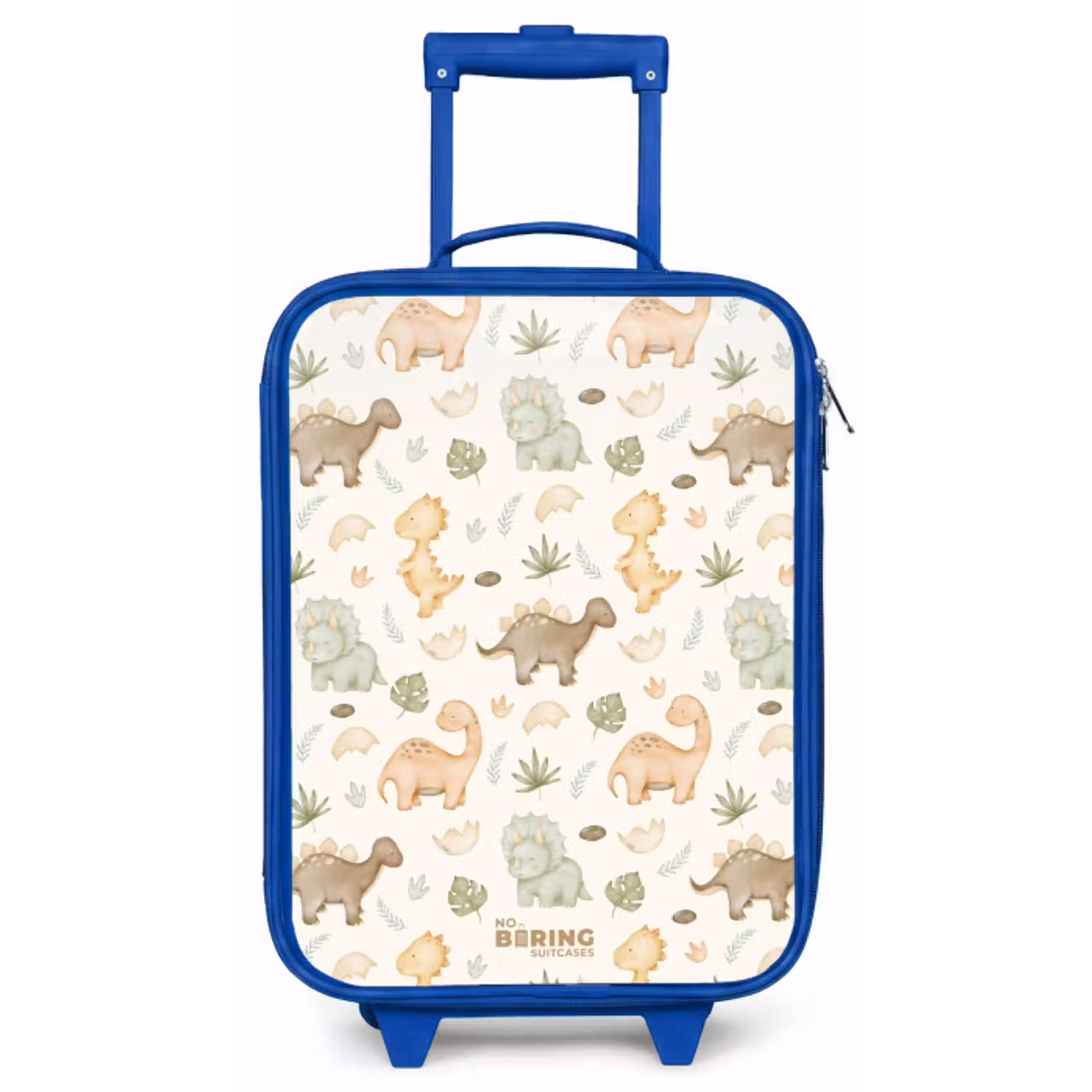 Dino patroon in pastelkleuren Kinderkoffer - Blauw klein -zz3dotto