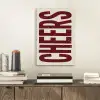 Red - Cheers - Decoratie - Beige aluminium wit klein -sfeer1