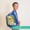 Konijn in bloempot Kinderrugzak - Blauw middel -sfeer3_NL
