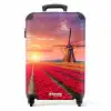 Bloemenveld met een molen NBS - Handbagage koffer - Unisex middel -productfoto_recht