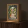 Doorkijk - Bloemen - Poort - Stenen Light Box met kabel (Tafellamp) klein -z3d_website