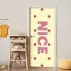 Nice - Stippen - Roze - Geel deurposter klein -sfeer4