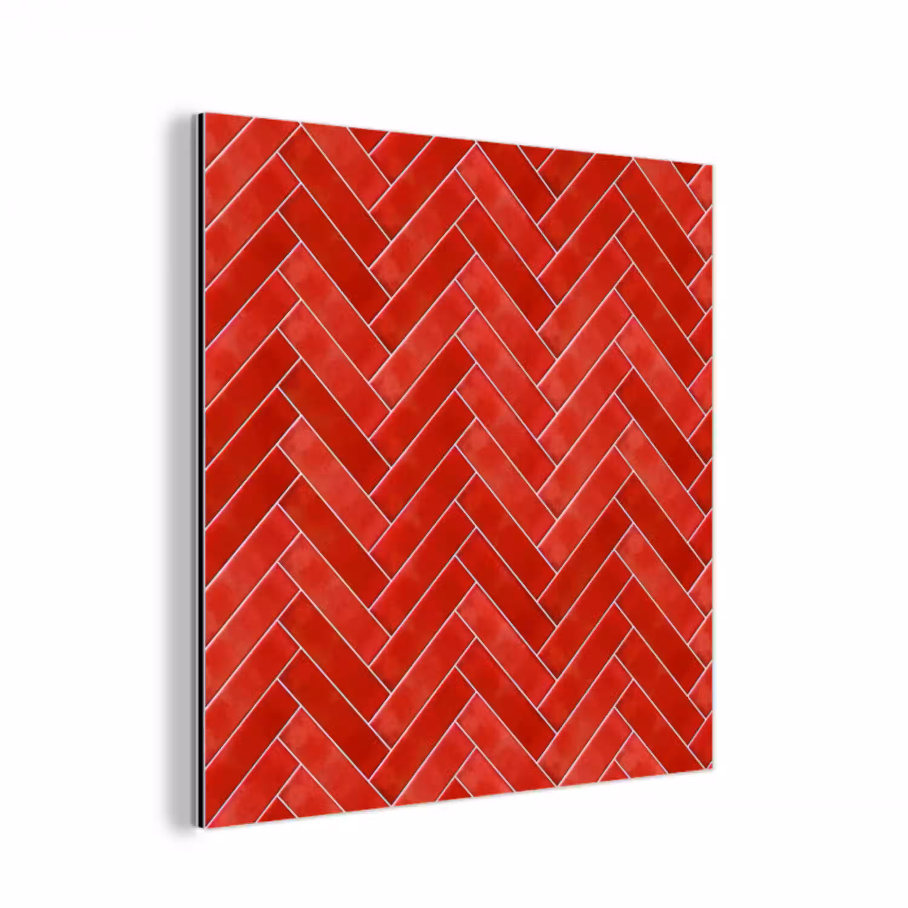Visgraat - Tegel - Rood aluminium wit klein 46 -3d