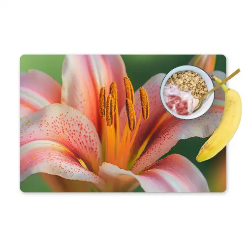 Lelie - Close up - Lichtroze Placemat vinyl groot -zzzproduct_Kitchenyeah-website