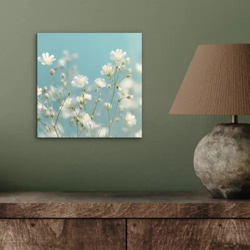 Stengels - Bloemen - Lucht - Wit aluminium wit klein -sfeer2