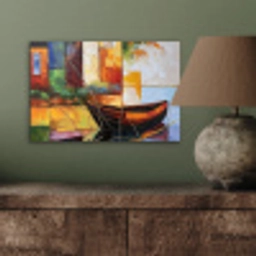 Abstract - Kunst - Boot - Kleuren aluminium wit klein -sfeer2