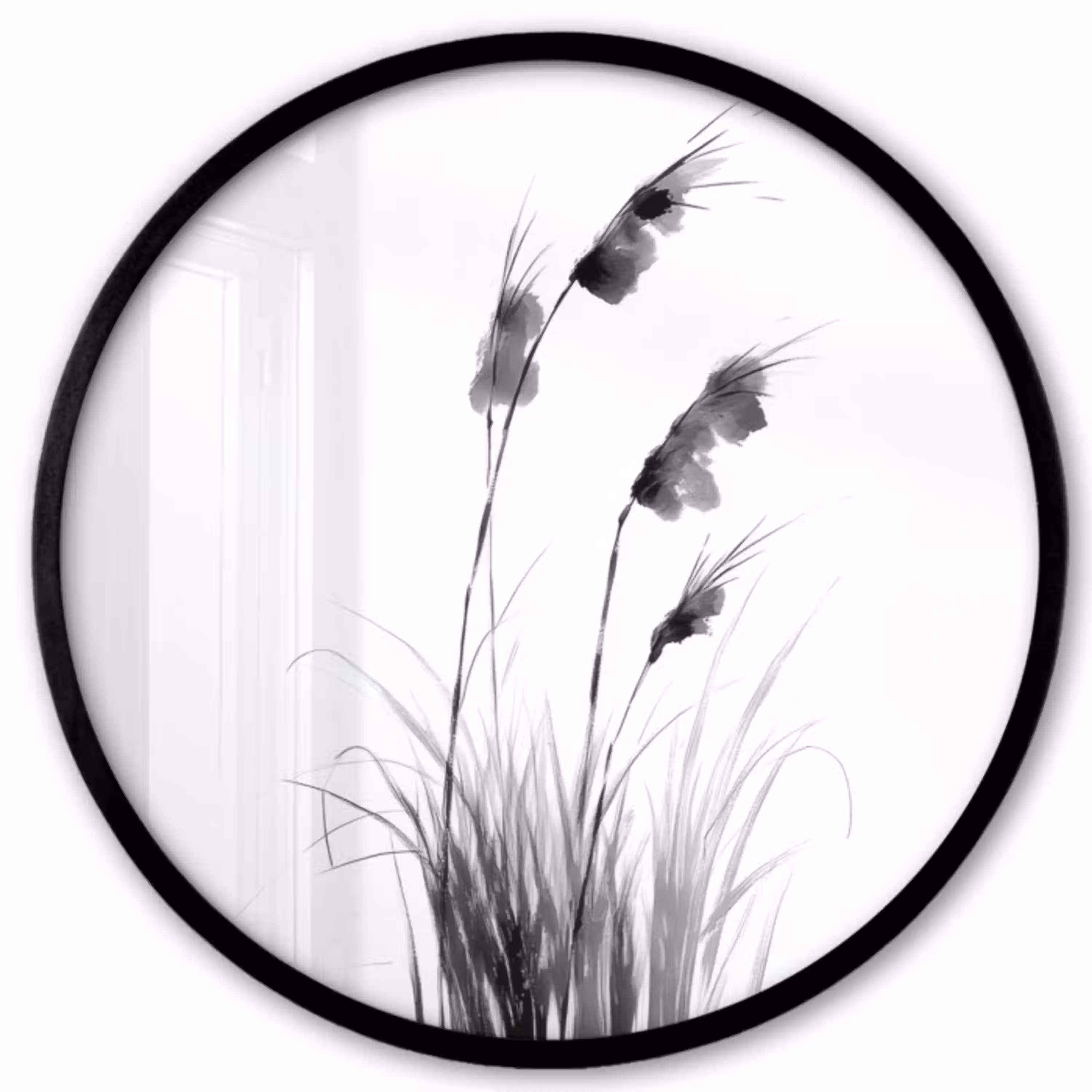 Minimalistisch - Stelen - Wit Fotolijst rond zonder passe partout klein -3d