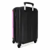 Druipend roze verf over smiley's NBS - Handbagage koffer - Kinderen Unisex middel -achterkant